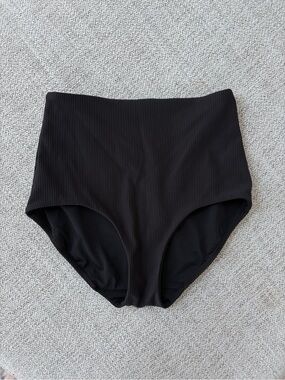 lululemon High-Waist Ribbed Black Bikini Bottoms